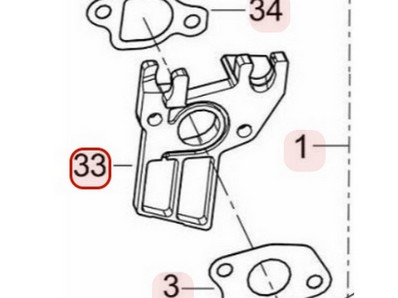 Isolant thermique pour moteur Loncin / Rato (0001180023)