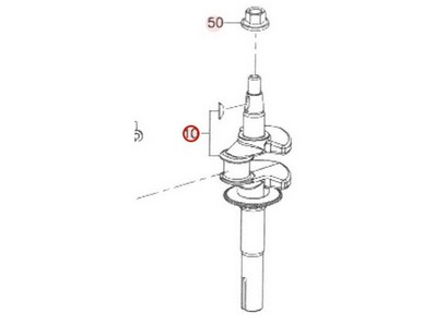 Vilebrequin pour moteur Robin / Subaru (13300Z02201000)