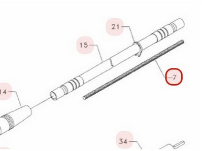 Arbre de transmission (fléxible) pour débroussailleuse Sarp (390790)