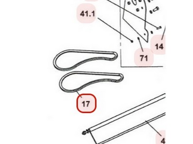 Courroie pour scarificateur Weibang (40R0124010)