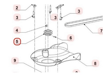 Poulie de traction pour tondeuse Weibang (502040207002)