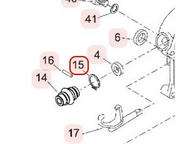 Circlips d'arbre de traction pour tondeuse Sarp (812V2000)