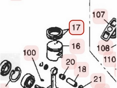 Segment pour moteur Zenoah (8488C34200)