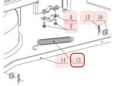 Ressort de hauteur pour tondeuse Weibang (GM46A00000007001)