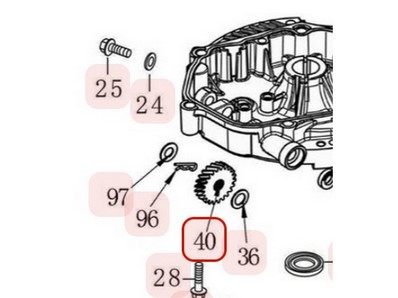 Pignon de sortie latérale pour moteur Loncin (1961500050001)