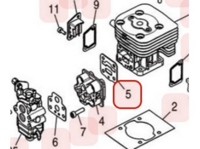 Joint d'admission pour moteur Zenoah (848F6014B2)