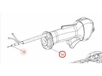 Poignée d'accélérateur pour débroussailleuse Sarp (BB730070)