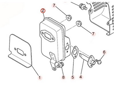 Pot d'échappement pour moteur Mitsubishi (KM01090EA)