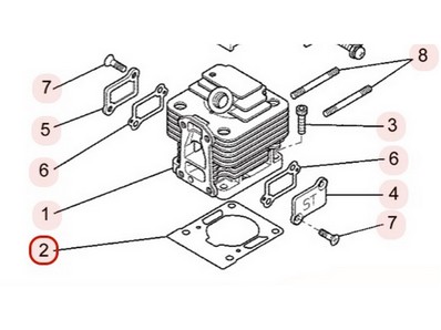 Joint d'embase pour moteur Mitsubishi (KW32016AA)