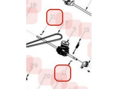 Goupille d'axe de boitier de traction pour tondeuse Roques & Lecoeur (TG34AN000000)