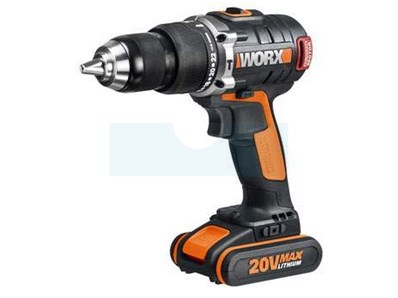 Perceuse a percussion 20v + 2 batteries 2ah + chargeur Worx