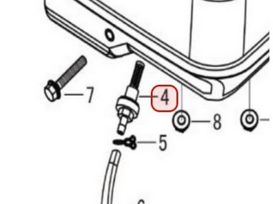 Sortie de réservoir + filtre pour moteur Loncin / Rato (0001180036)