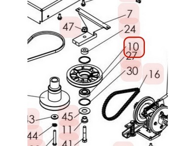 Poulie de transmission oscillante pour tondeuse débroussailleuse Sarp (0306060013)