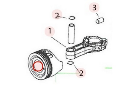 Piston pour moteur Kohler (1487403S)