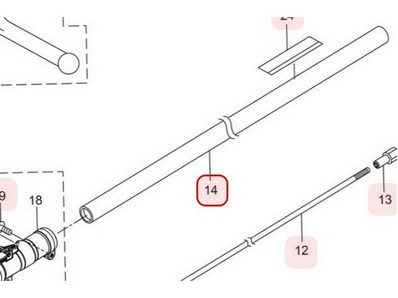 Tube de transmission pour débroussailleuse Maruyama (236837)