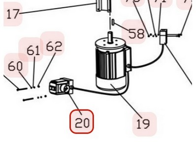 Interrupteur pour broyeur Weibang (4SH2400010)