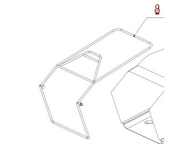 Armature de bac (panier) pour tondeuse Weibang (504060201022)