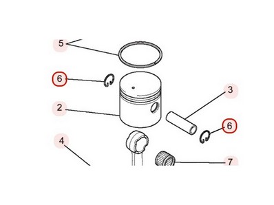 Clips d'axe de piston pour moteur Mitsubishi (BGO3488)