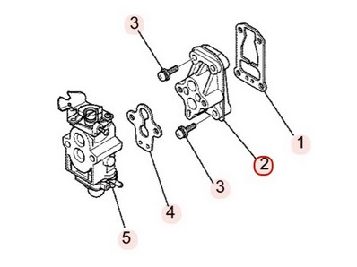 Manchon d'admission rigide pour moteur Mitsubishi (KK31033AA)