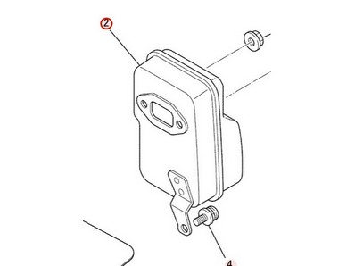 Pot d'échappement pour moteur Mitsubishi (KM01098AA)