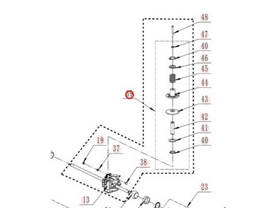 Poulie de boitier de traction pour tondeuse Weibang (Y115380)