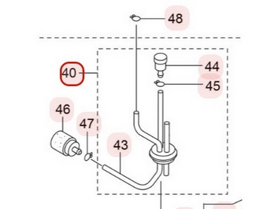 Tuyau + sortie de réservoir pour souffleur Maruyama (282539)