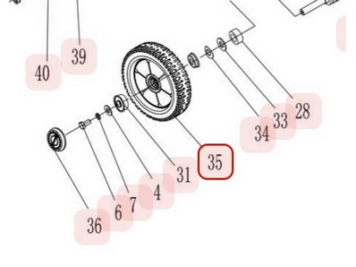 Roue pour scarificateur Weibang (534020601146)