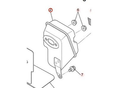 Pot d'échappement pour moteur Mitsubishi (KM01082AB)