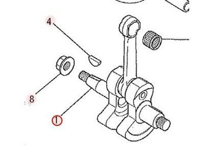 Vilebrequin pour moteur Mitsubishi (LD01055AA)