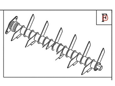 Rotor scarificateur complet pour scarificateur Roques & Lecoeur (TTS40SCDZC00)