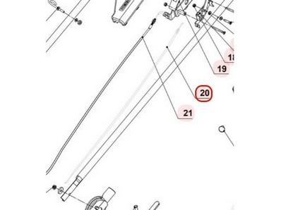 Câble d'accélérateur pour tondeuse Weibang (YM10451117A)