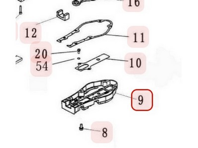 Carter inférieur de transmission pour taille haie Sarp (YP70070080064)