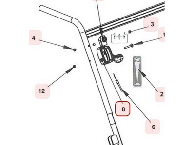 Manette d'accélérateur pour scarificateur Sarp (0002020246)