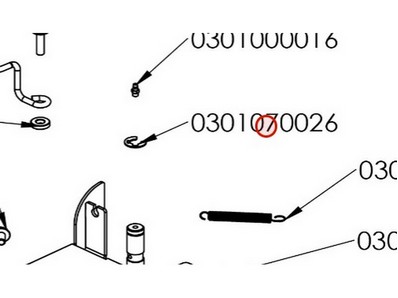Circlip de poulie pour motobineuse Roques & Lecoeur (0301070026)