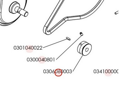 Poulie moteur pour motobineuse Roques & Lecoeur (0306060003)