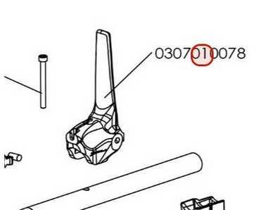 Levier d'inverseur pour motobineuse Roques & Lecoeur (0307010078)