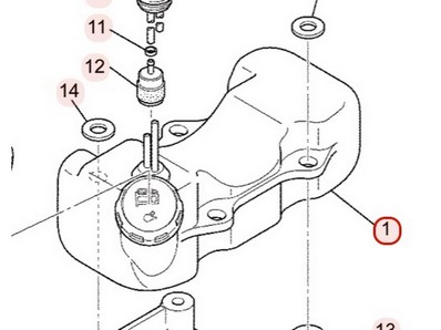 Réservoir d'éssence pour moteur Mitsubishi (KF01080AB)