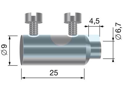 Serre-câble double 3mm max