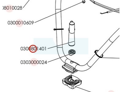 Poignée de verrouillage de guidon pour motobineuse Sarp / Pubert (0300801401)