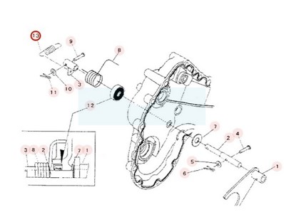 Ressort d'embrayage pour motobineuse Sarp / Pubert (0002010042)