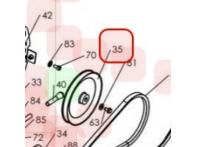 Poulie de transmission pour microbineuse Sarp (0306060018)