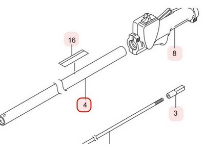 Tube de transmission pour débroussailleuse Maruyama (237322)