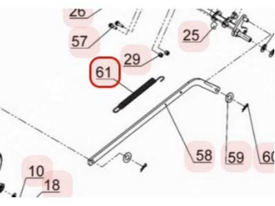 Ressort de hauteur pour tondeuse Weibang (451031101001)