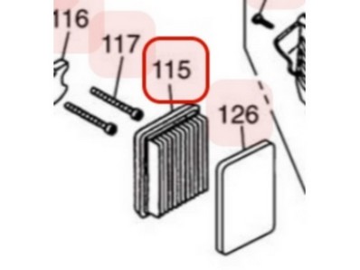 Filtre à air pour moteur Zenoah (848H7183F0)