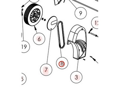 Courroie pour scarificateur Roques & Lecoeur (K306030047)