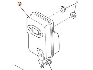 Pot d'échappement pour moteur Mitsubishi (KM01098BA)