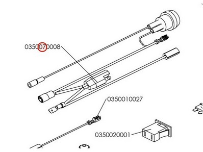 Faisceau électrique pour motobineuse Roques & Lecoeur (0350070008)