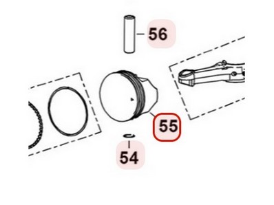 Piston pour moteur Loncin (1300303030001)