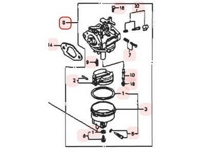 Carburateur pour moteur Honda (16100ZL9804)