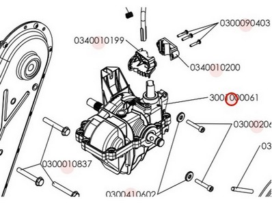 Boîte de vitesse pour motobineuse Roques & Lecoeur (3001000061)